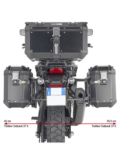 Stelaż kufrów bocznych Monokey Cam-Side GIVI PL One-Fit Harley Davidson Pan America 1250 (21-)