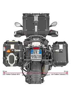 Stelaż GIVI pod kufry boczne Trekker Outback Monokey® cam-side do BMW R 1200 GS (13-18), R 1200 GS Adventure (14-18), R 1250 GS / Adventure (19-)