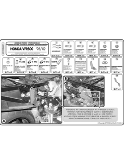 Stelaż pod kufer centralny MONOKEY i MONOLOCK (Honda VFR 800 98-01)